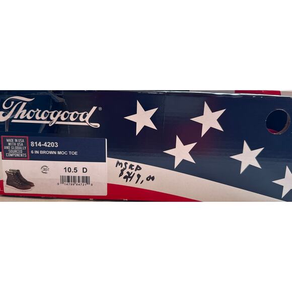 Thorogood Work Boots American Heritage 6" Mens 10.5D Leather Moc Toe 814-4203 - Picture 11 of 11